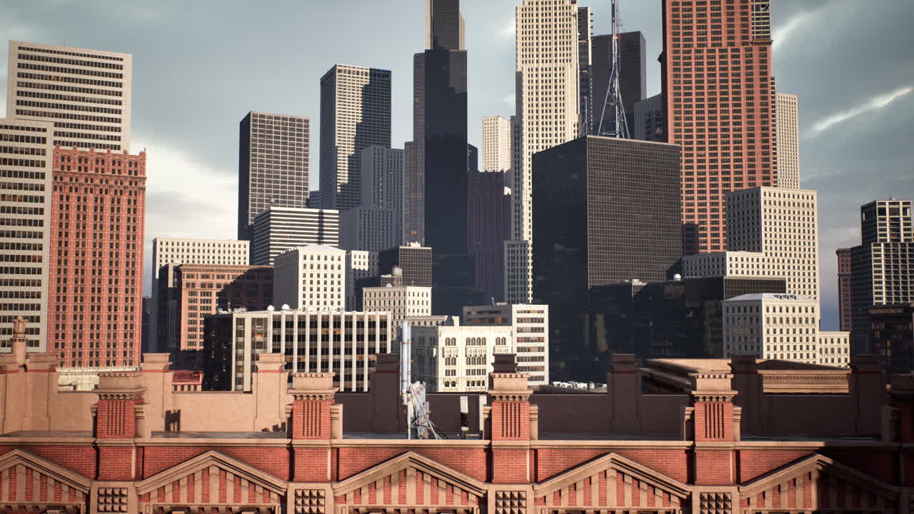 현대 도시 의 놀라운 스카이 라인