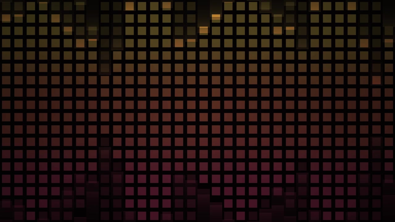 Abstract Digital Audio Visualizer with Glowing Grid Pattern