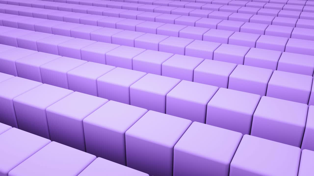 conjunto de diferentes colores cubos 3d rotación de animación. 4k bucle sin costuras formas de imágenes de fondo.