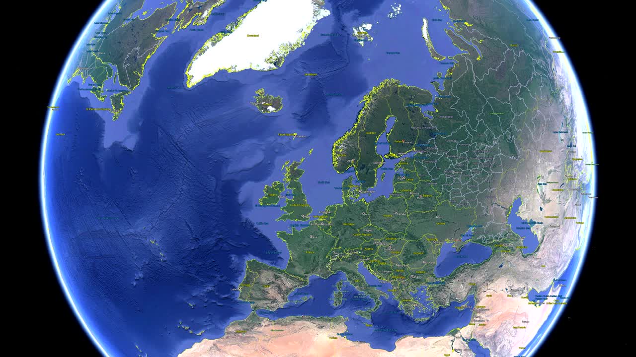 핀란드 발과 함께 우주에서 3d 지구 - 핀란드 외에서 확대