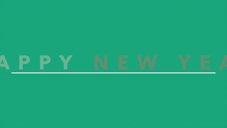 happy new year text on green modern gradient