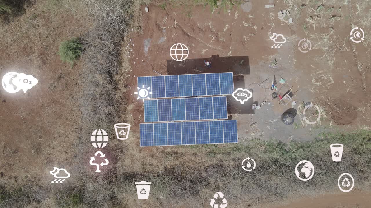 paneles solares bombeo agua granja kenia