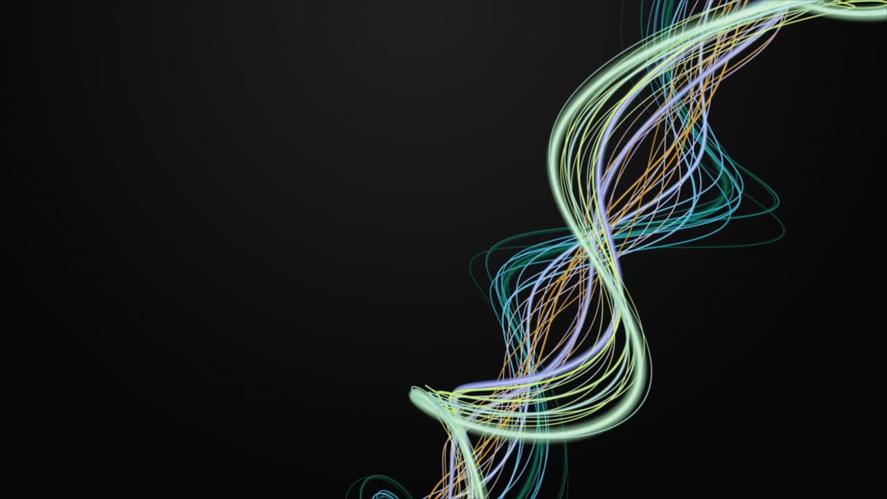 텍스트를위한 공간과 함께 느린 동작에서 줄무 파동 객체를 가진 미래 애니메이션, 4096x2304 루프 4k