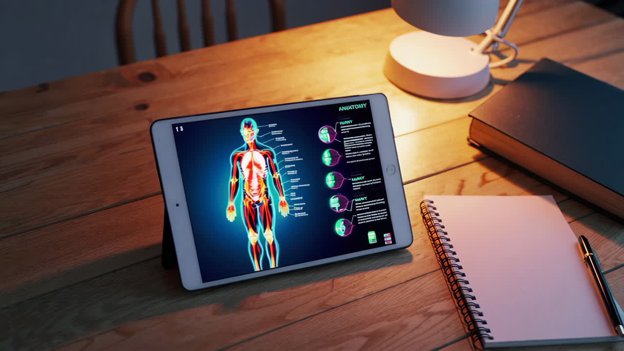 Studying Anatomy on a Tablet