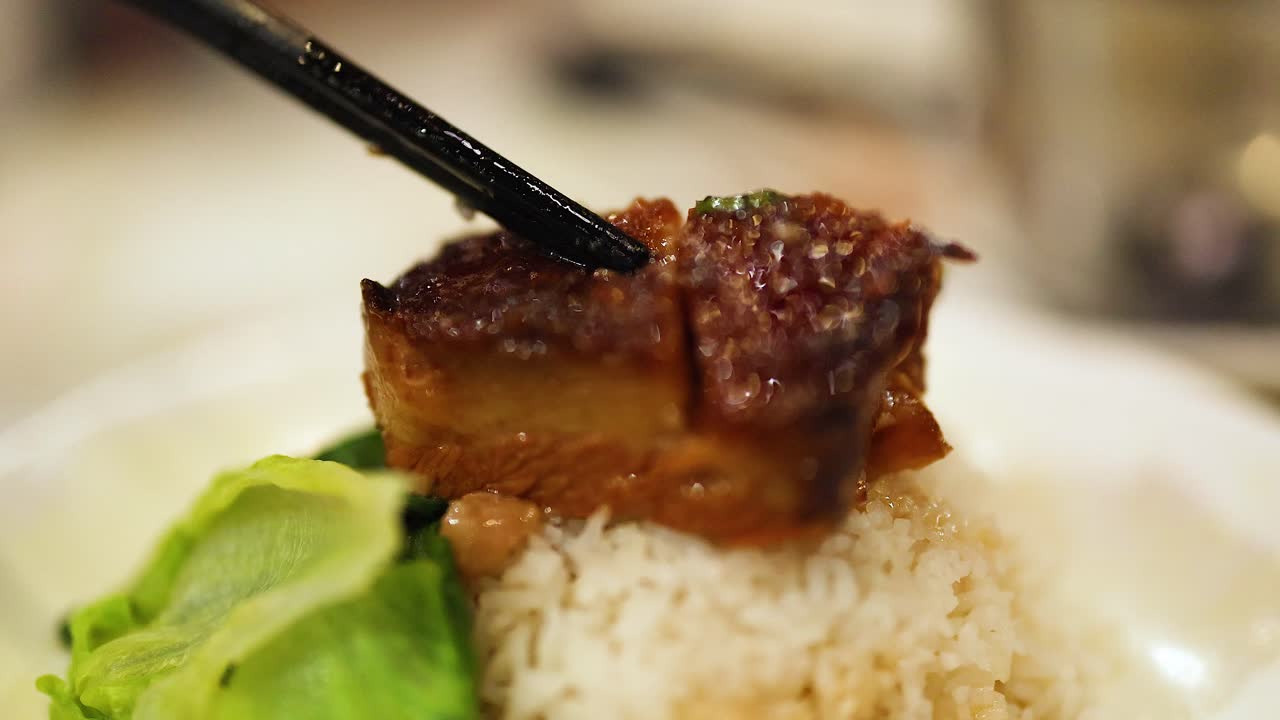 Delicious Dong Po pork served with rice