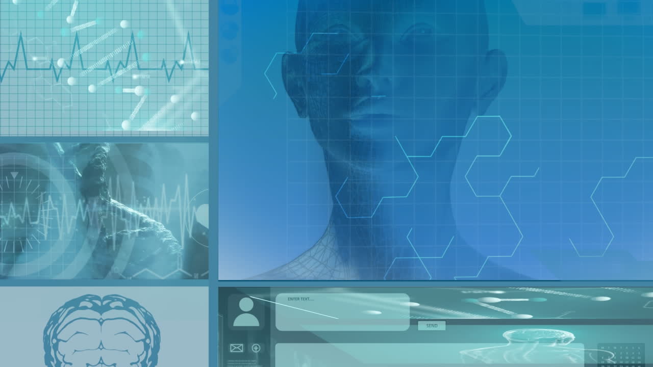 テクノロジーとデータ処理で画面のアニメーション