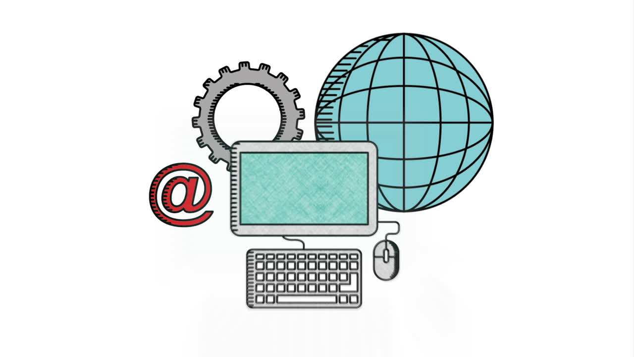 Technology icon design, Video Animation HD1080