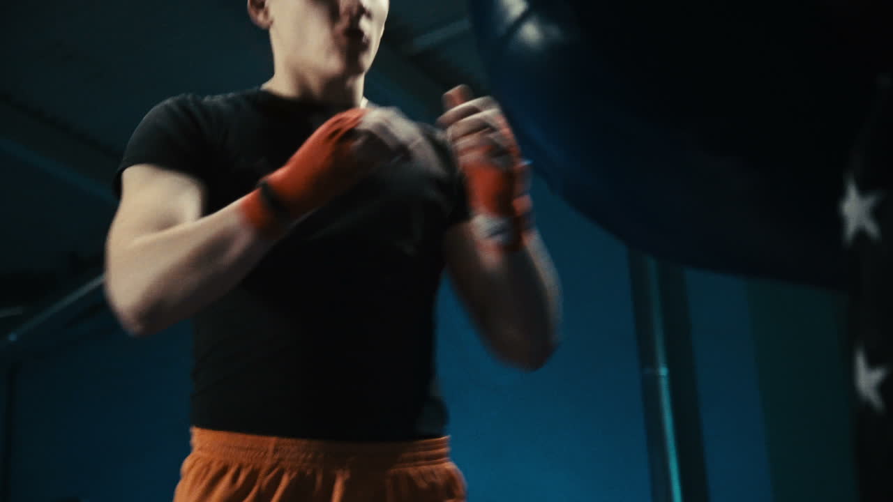 sesión de entrenamiento de boxeo