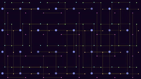 futuristic cubes and dots pattern with neon lines