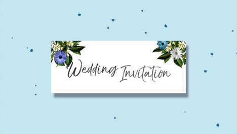 Hochzeitseinladung-Mit-Sommerblumen-Auf-Rahmen-Mit-Konfetti