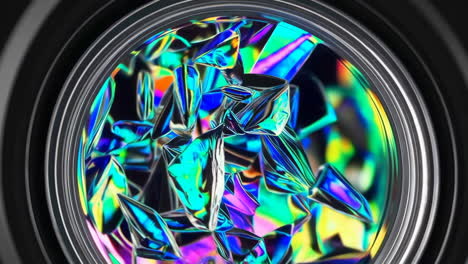 abstract iridescent crystal lens refraction