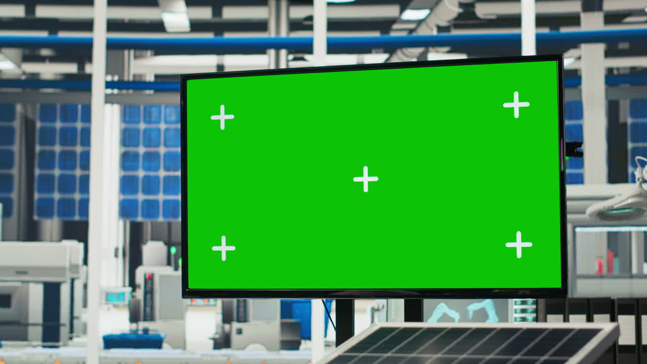 Mockup Display In Photovoltaics Factory Used To Monitor System Performance