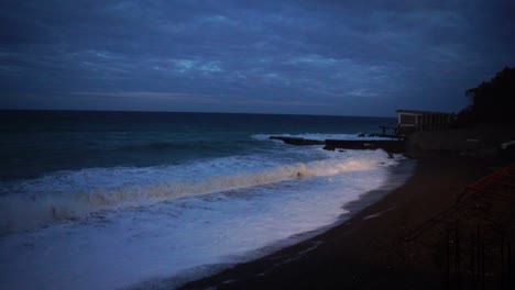 stormy ocean at dusk