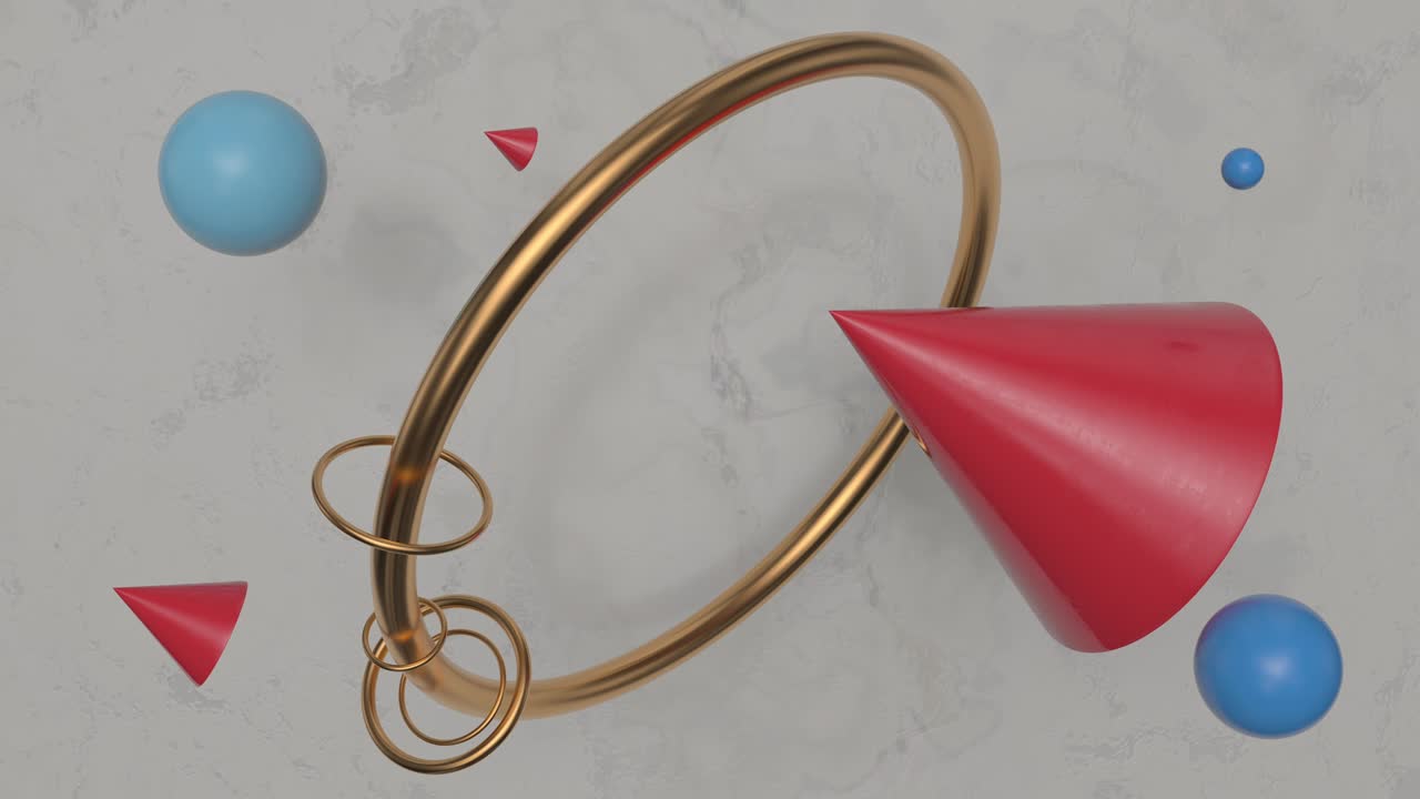 fondo 3d abstractamente colorido con formas primitivas