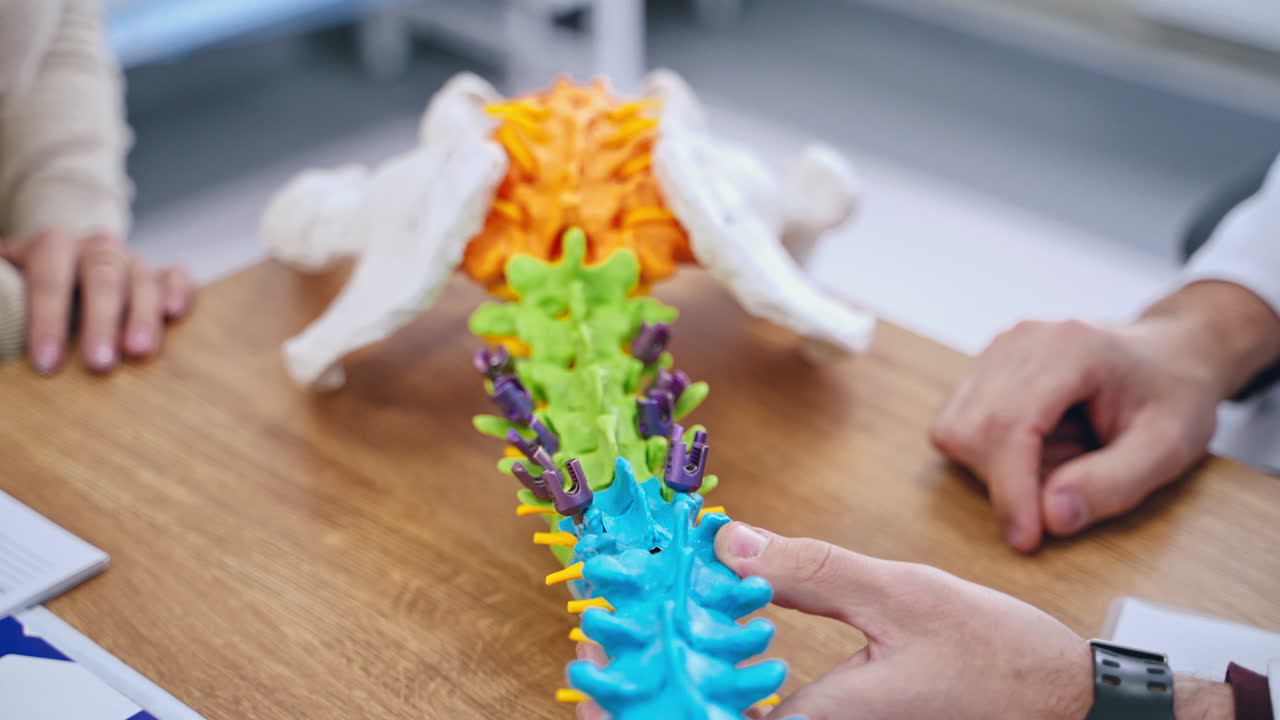 Medical Consultation on Spinal Model