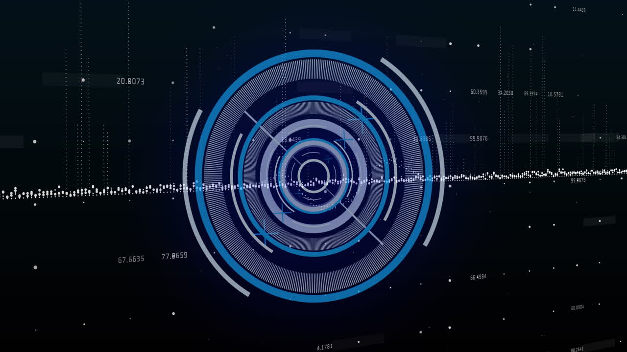 범위 스캐닝과 재무 데이터 처리의 애니메이션