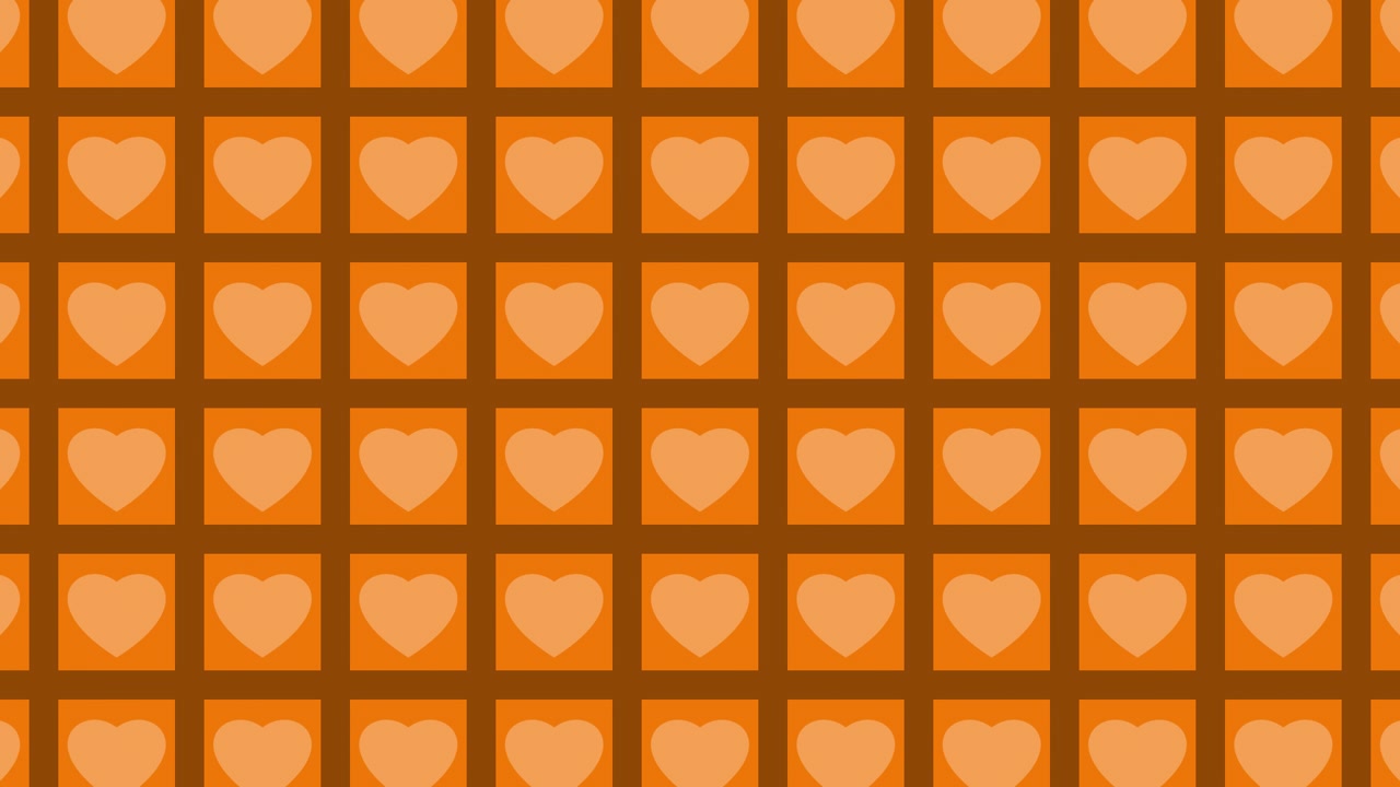 Orange Hearts Pattern