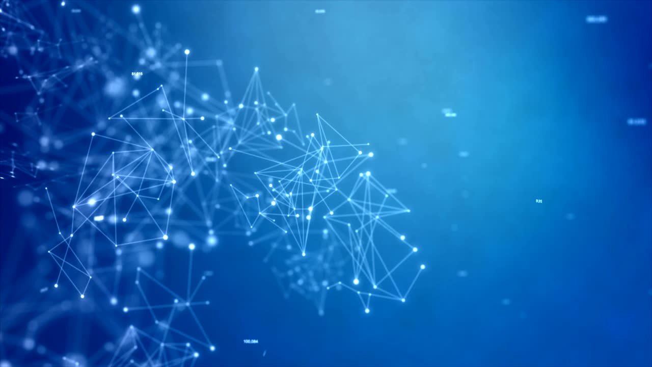 4K Abstract background Dot circle with connection for futuristic network  cyber connect concept with dark and grain processed
