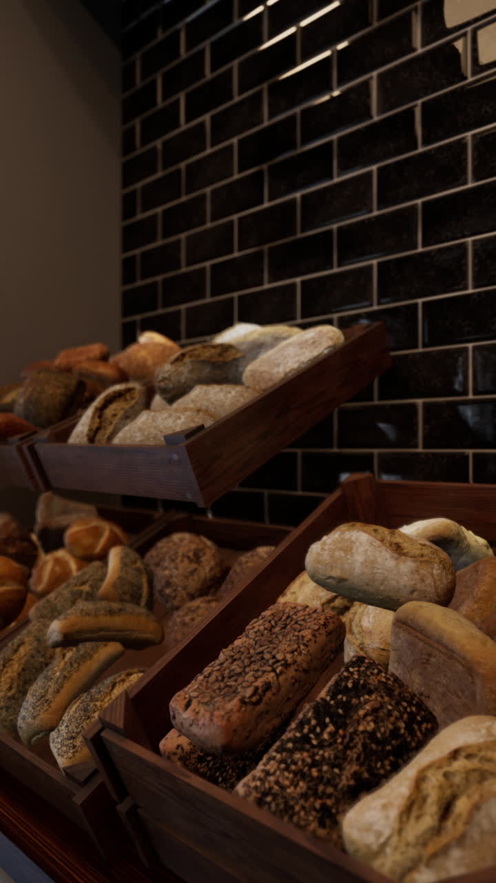 Fresh Baked Bread in a Bakery Display