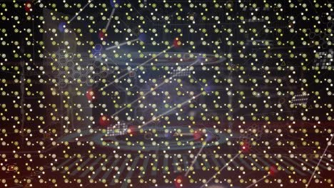 Animation-of-dna-strand-spinning,-pattern-and-data-processing