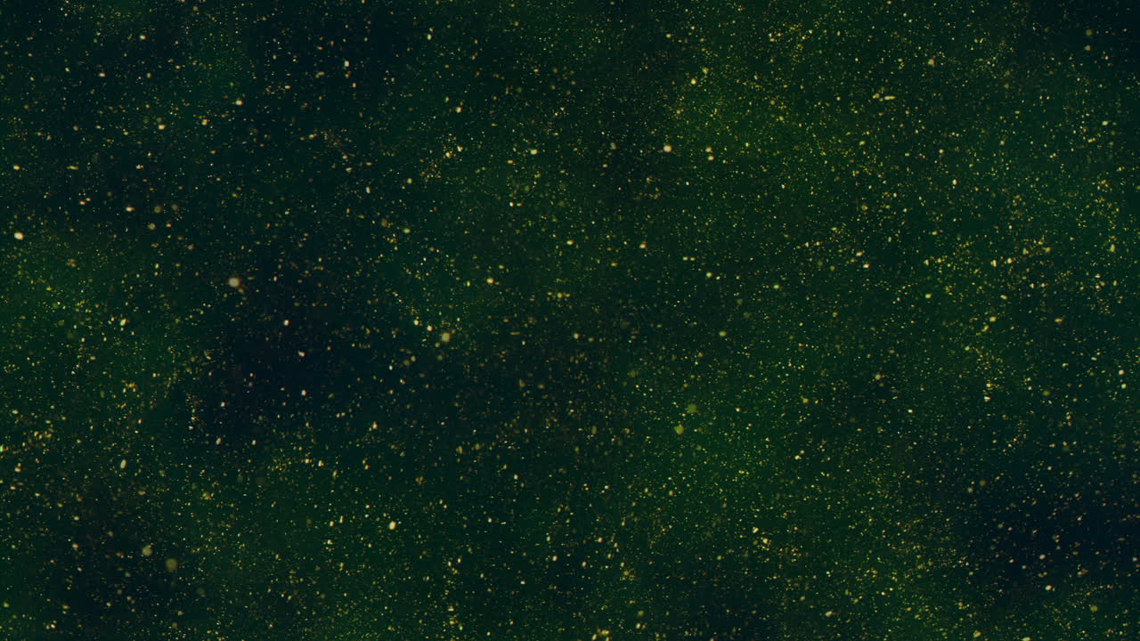 universo con polvo volador y nubes verdes