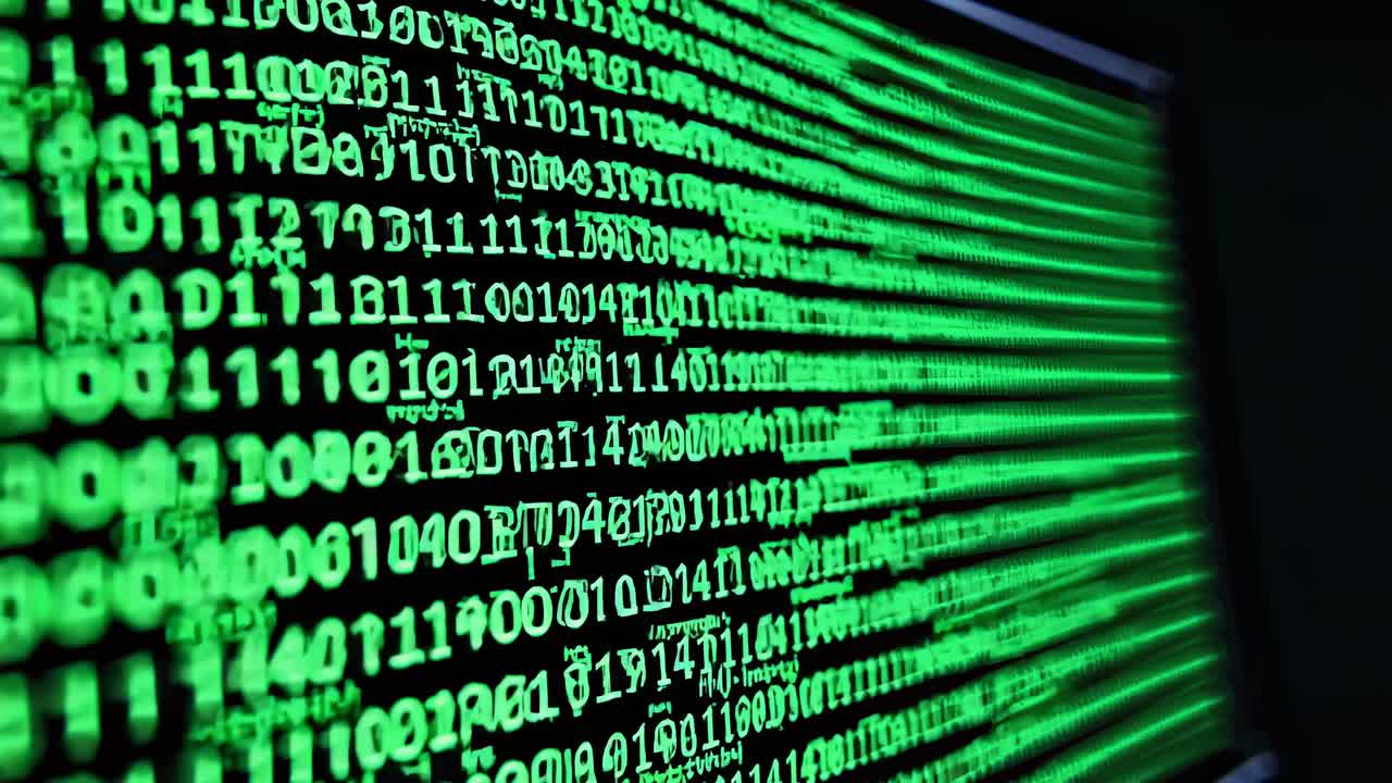 visualización de código binario