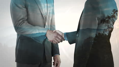 animation of business people hand shaking