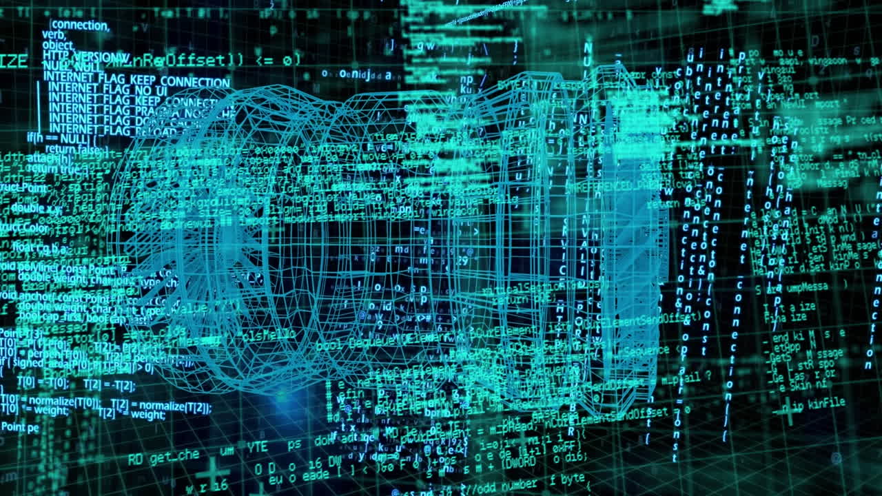 animación del procesamiento de datos sobre el esquema