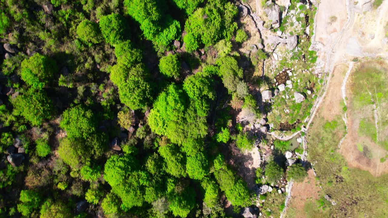 Drone Shot Village of Loriga. Serra da Estrela, Portugal