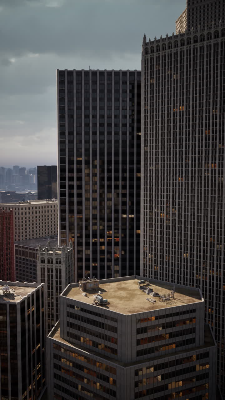 vista aérea del paisaje urbano con rascacielos