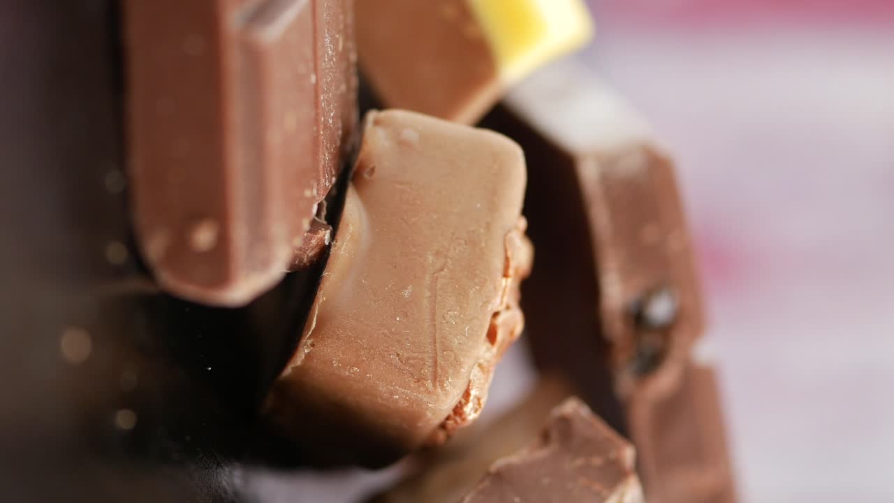 Close-up of chocolate pieces
