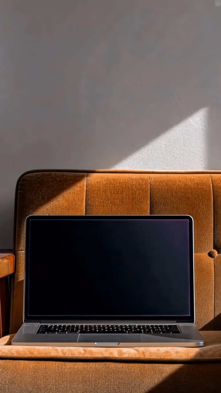 Mockup live di schermo di computer portatile, sovrapposizione animata, video 4K trasparente, canale alfa, ProRes