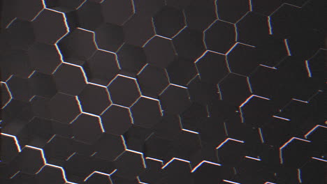 fondo de cuadrícula hexagonal negro oscuro de movimiento 25