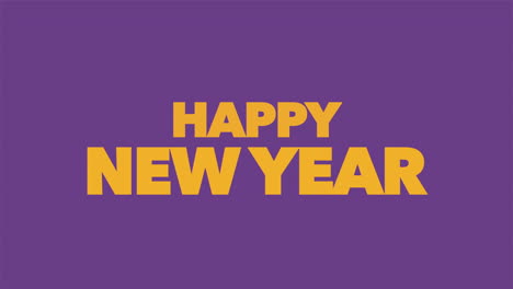 Feliz-Año-Nuevo-Moderno-En-Marco-Sobre-Degradado-Púrpura