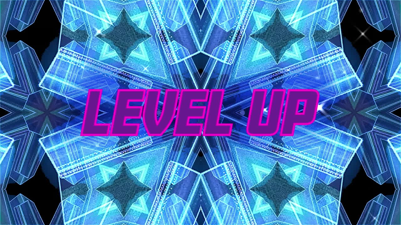 animación del texto de nivel superior sobre las formas