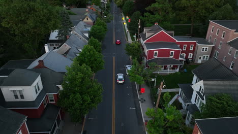 Aerial-tracking-shot-of-Honda-Civic-sedan