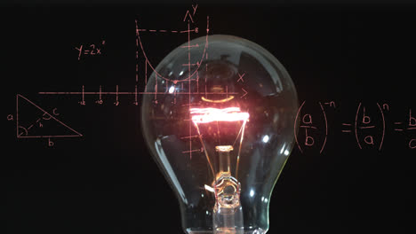 Animación-De-Bombilla-Iluminando-Fórmulas-Matemáticas-Sobre-Fondo-Negro