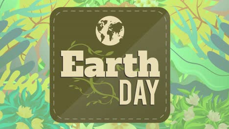 animation of earth day over jungle background