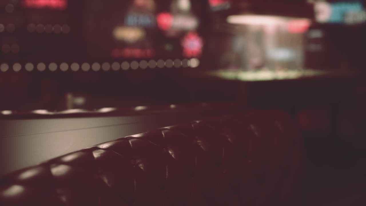 나이트 클럽 이나 술집 의 어두운, 흐릿 한 내부