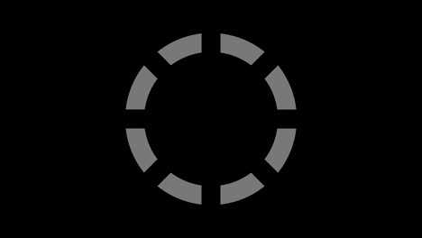 rainbow coloured loading circle icon animation, isolated on a black background