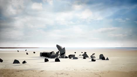 Euro-sign-falling-on-beach