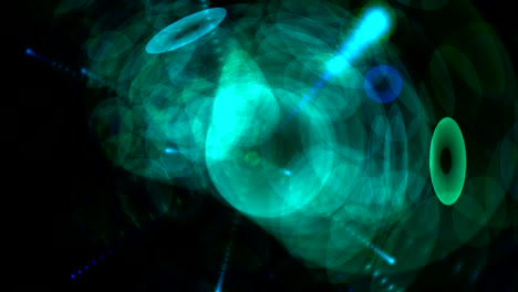 animación digital de partículas de luces en movimiento