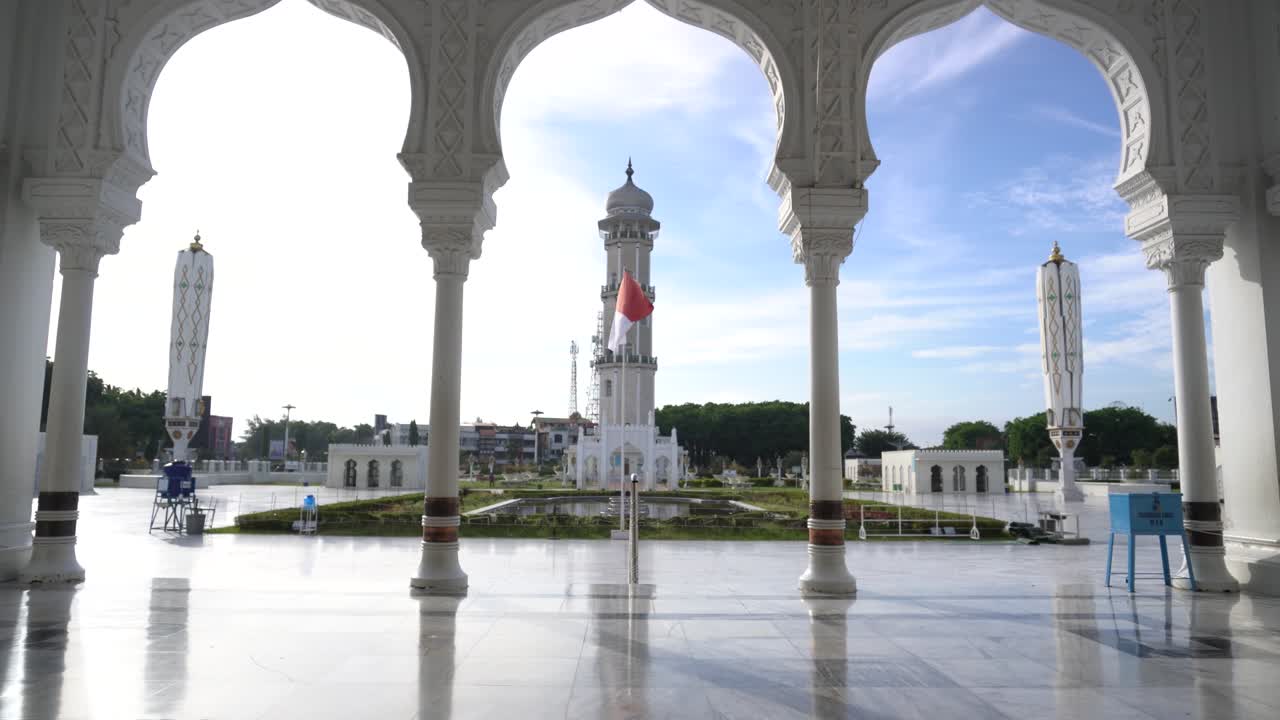 башня байтуррахман большая мечеть ачех фондовое видео