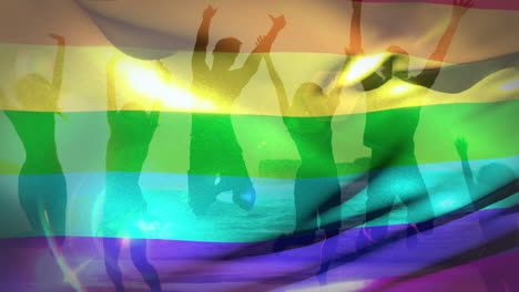 Rainbow-flag-blowing-in-the-breeze-