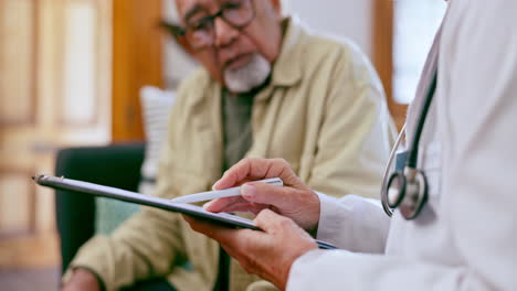 Médico,-Paciente-Y-Consulta-En-El-Cuidado-De-Ancianos