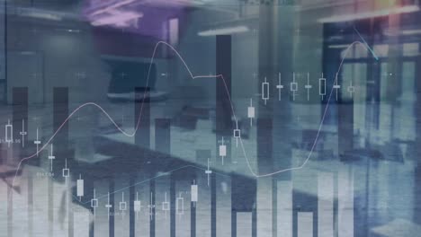 Animación-De-Estadísticas-Y-Procesamiento-De-Datos-En-Una-Oficina-Vacía.