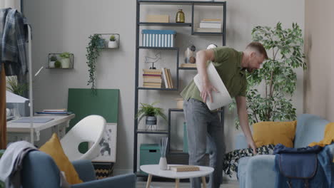 man moving and packing up