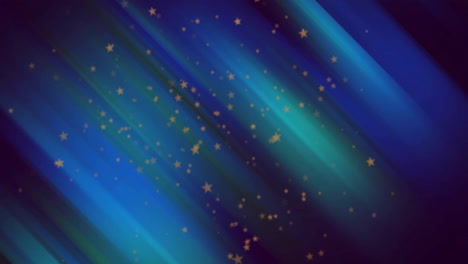 animation of yellow light spots over blue shapes on black background