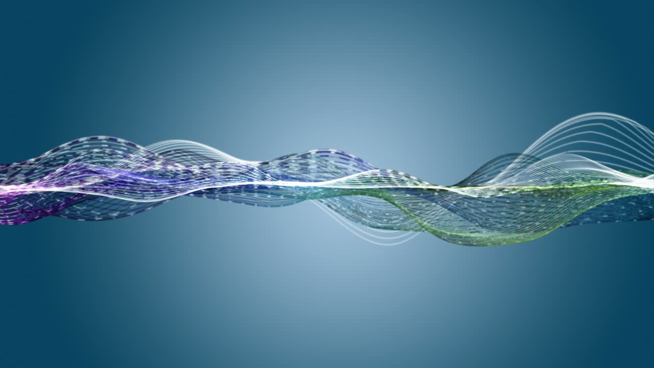 animación fantástica con objeto de onda de partículas en cámara lenta, 4096x2304 bucle 4k