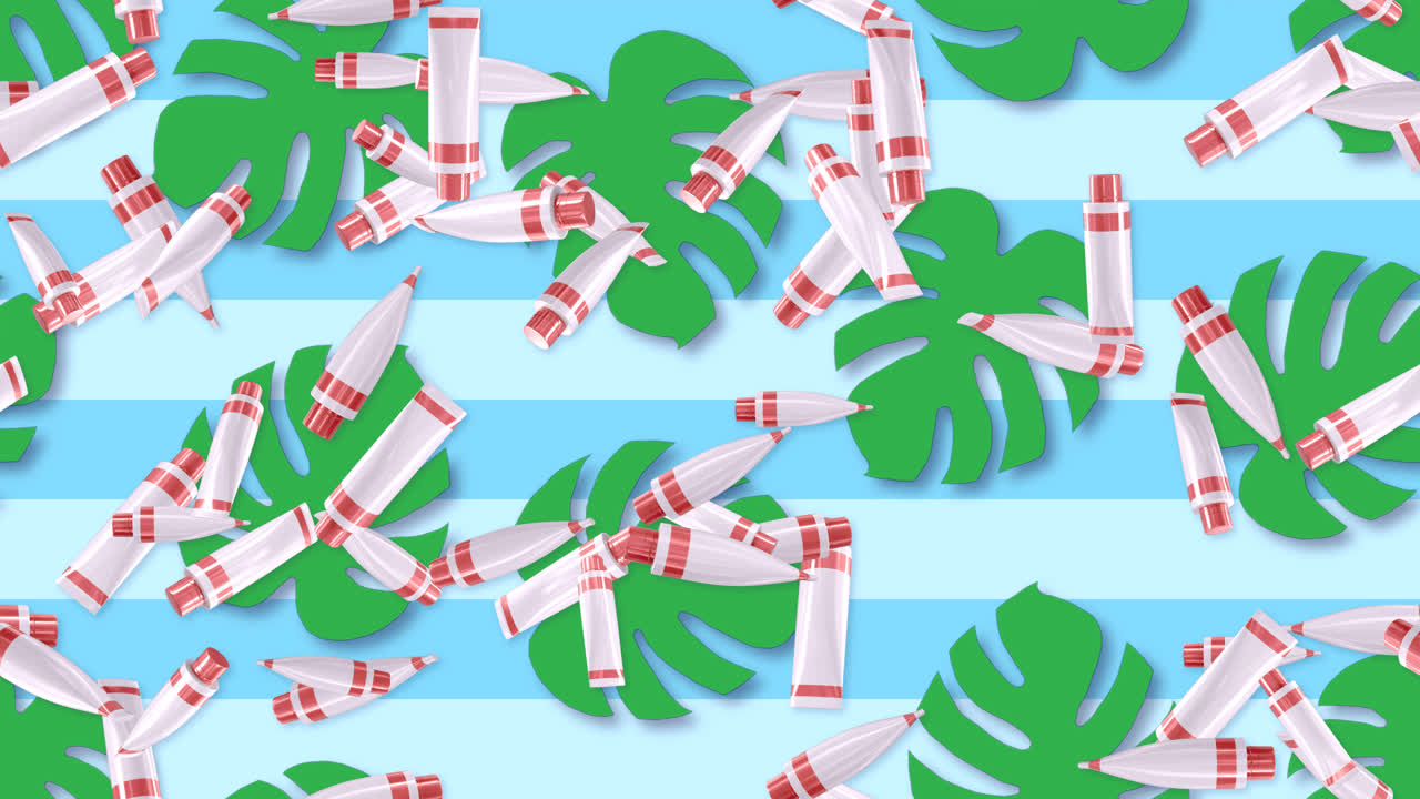 피부 관리 보습제 세럼 미용 제품 루프 타일 회전 배경 자연